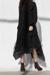 Marc Le Bihan 2590 Collection of Triple Tulle Silk Skirts Handmade in France MLB-2590-HEI Black
